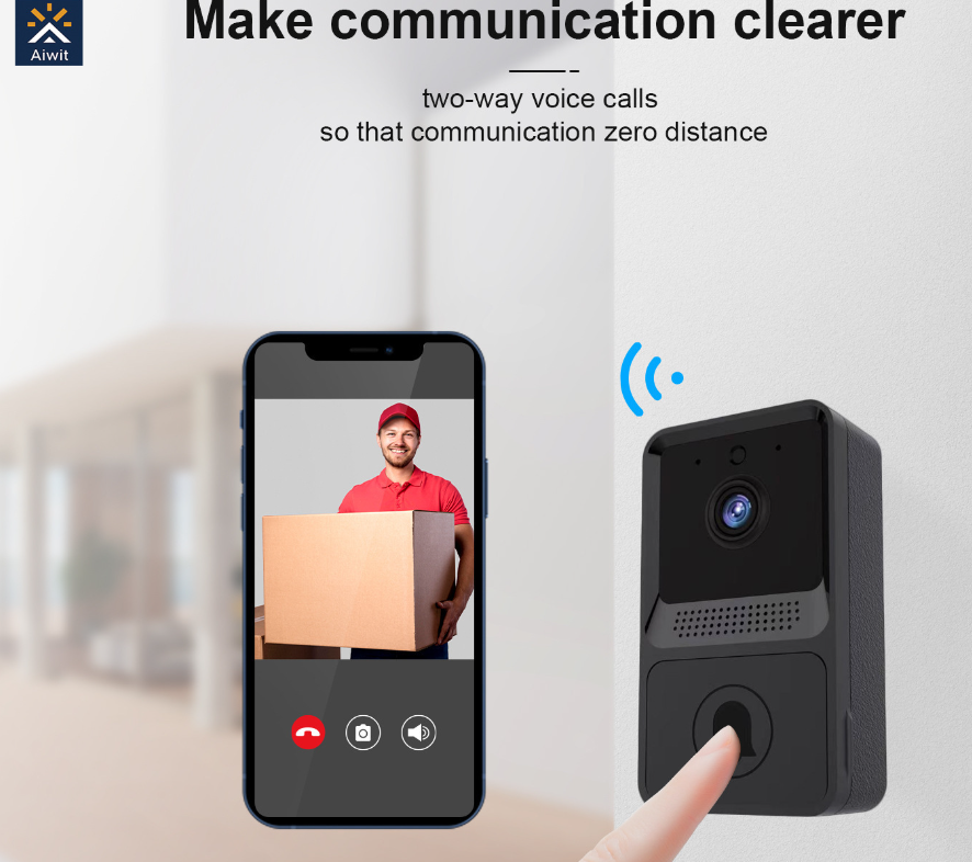 Z20智能无线门铃 远程家用wifi门铃监控视频对讲彩色可视门铃详情4