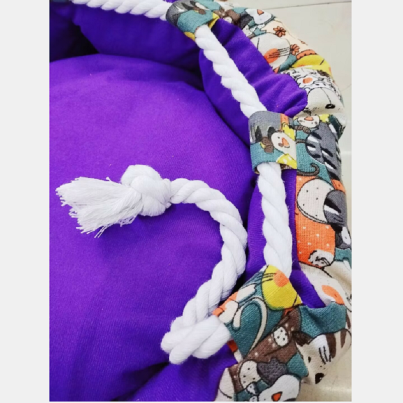 Xinan 定制款宠物用品 狗狗窝笼绳结圆窝 猫咪窝猫狗垫 车载适用大型狗笼子 重量大小可定制 狗狗窝详情2