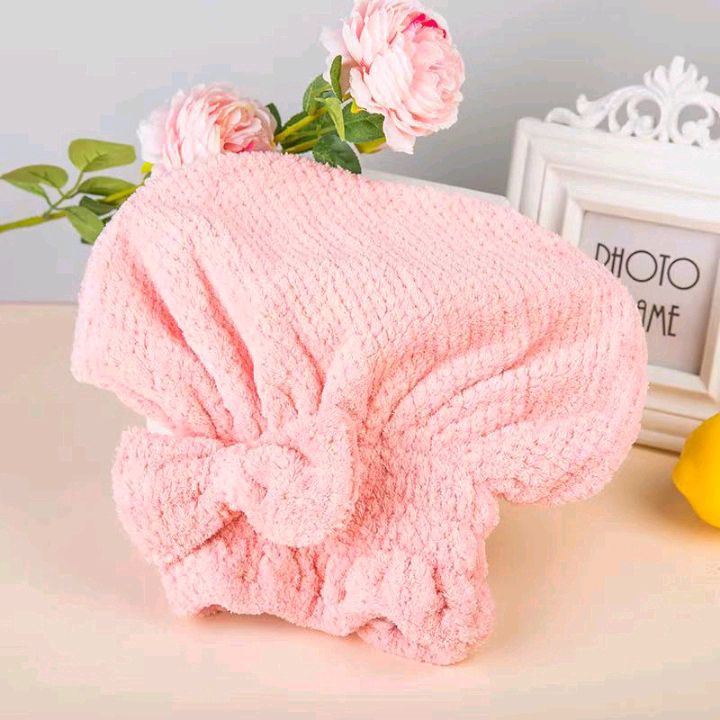 Princess dry hair cap Dry hair towel shower cap