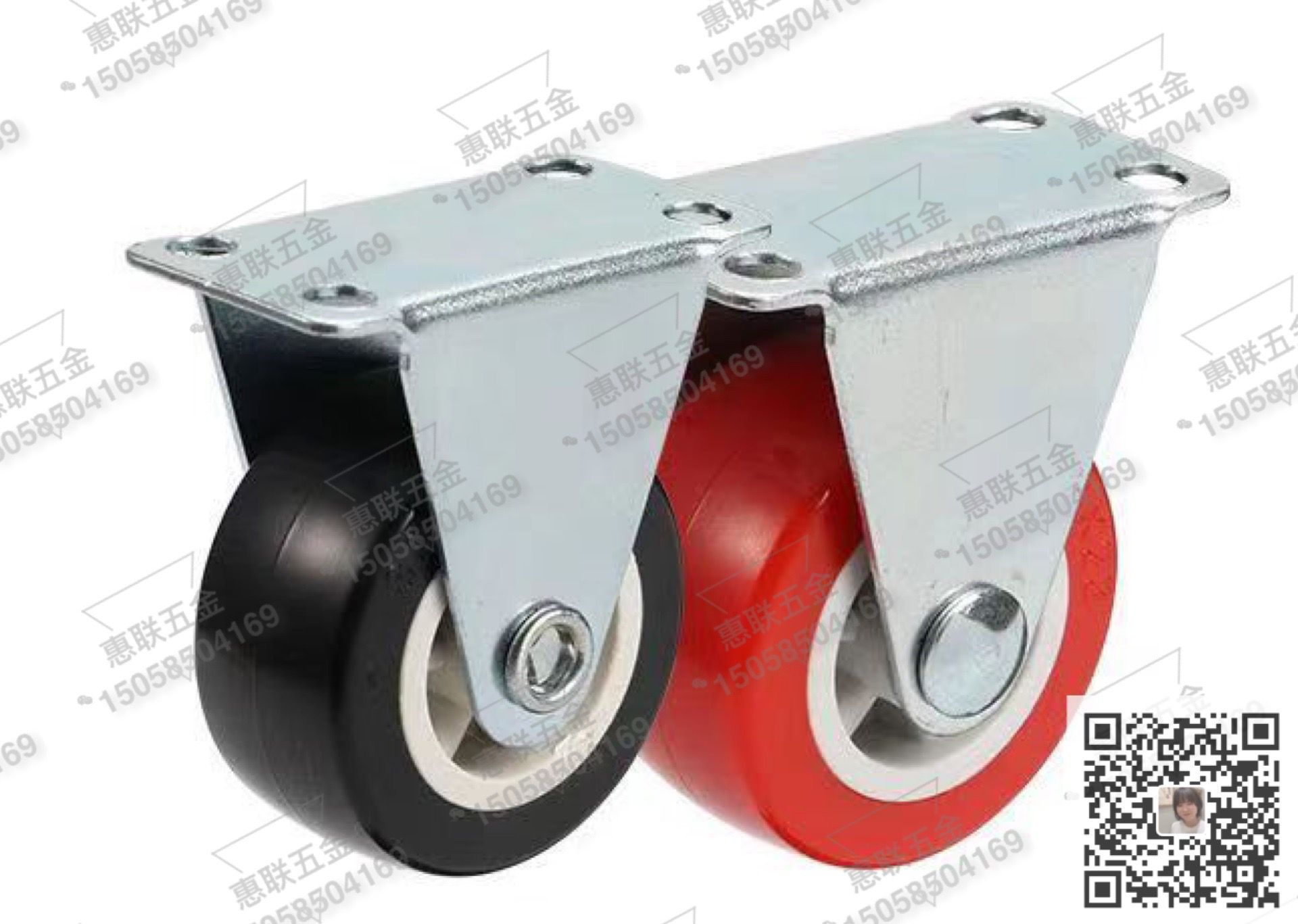 Caster flat top universal caster industrial rubber wheel with brake wheel hardware tools