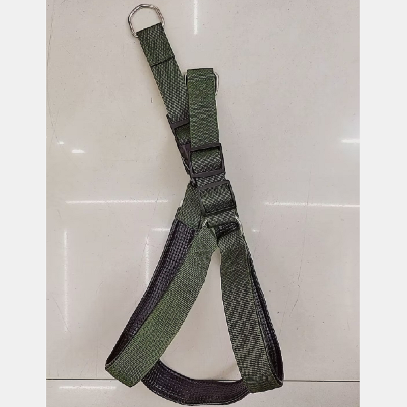 Xinan XX品牌军绿加宽4.0cm皮棉宠物牵引绳+胸背带 大型犬专用牢固耐用宠物用品 狗狗牵引详情2
