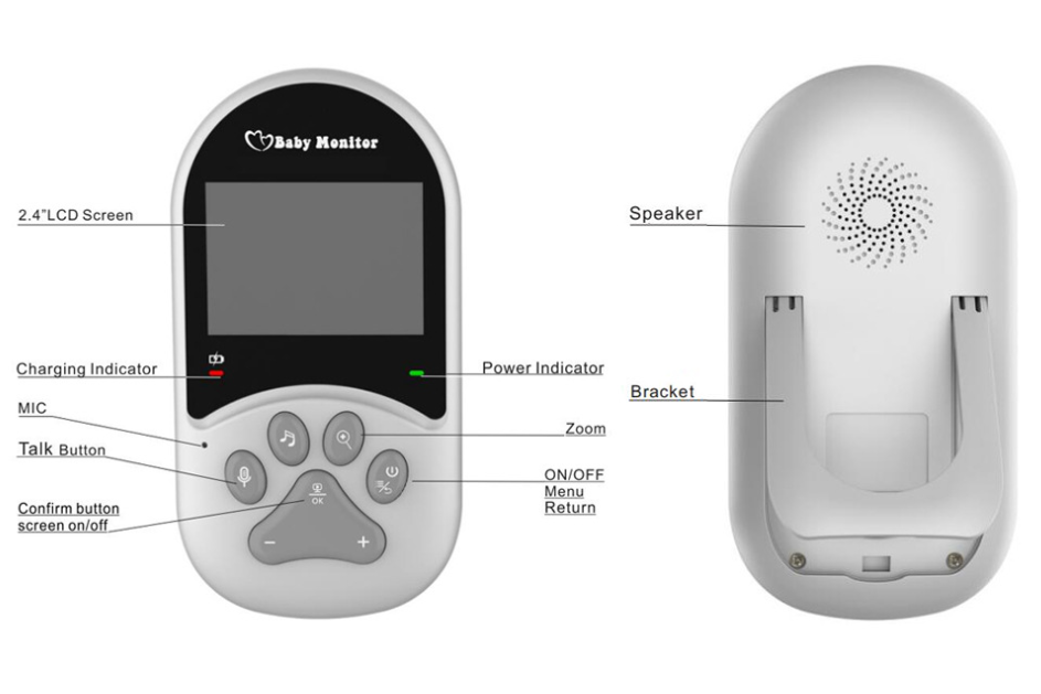 热销2.4寸新款婴儿监护器无线儿童安全监视器摇篮曲温度显示详情13