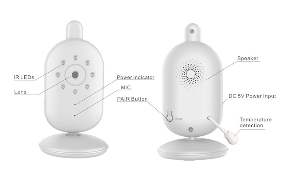 热销2.4寸新款婴儿监护器无线儿童安全监视器摇篮曲温度显示详情14