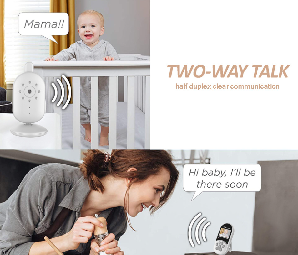 热销2.4寸新款婴儿监护器无线儿童安全监视器摇篮曲温度显示详情8