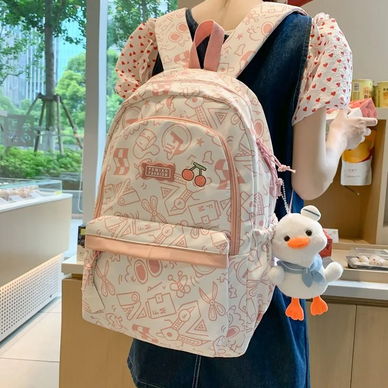 Junior high school schoolbag female ins Sen department of all students with high appearance level resistance to dirty high school durable backpack large capacity thumbnail