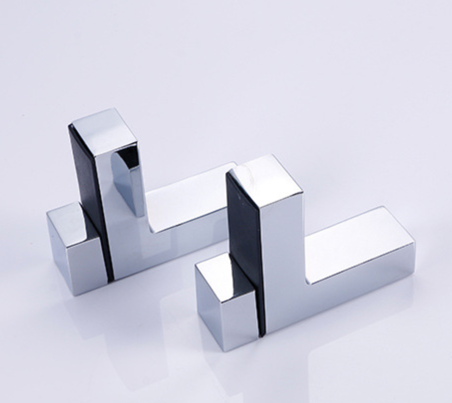 F-shaped glass clip zinc alloy bright glass clip adjustable door clip display cabinet seven figure glass sandwich plate clip