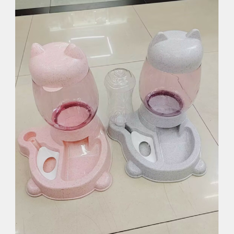Pet cat ear two-in-one water feeder Water storage feeder for cats and dogs