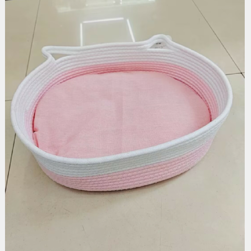 宠物猫窝 棉绳编制猫耳窝 详情1