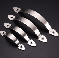 Stainless flat strip handle flat strip drawn steel push and pull closed cabinet door cabinet wardrobe 304 stainless steel factory direct sales