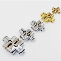 Zinc alloy cross dark hinge folding door invisible hinge dining table hidden hinge mute hardware accessories