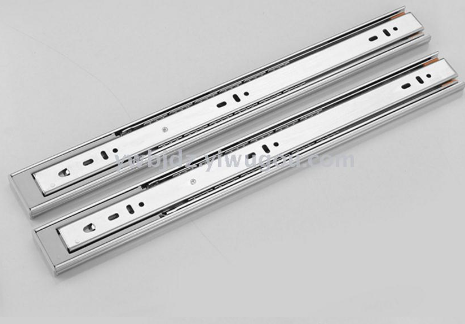 Damped slide furniture clothing cabinet track three-section drawer track cushioned slide track 4512 wide slide