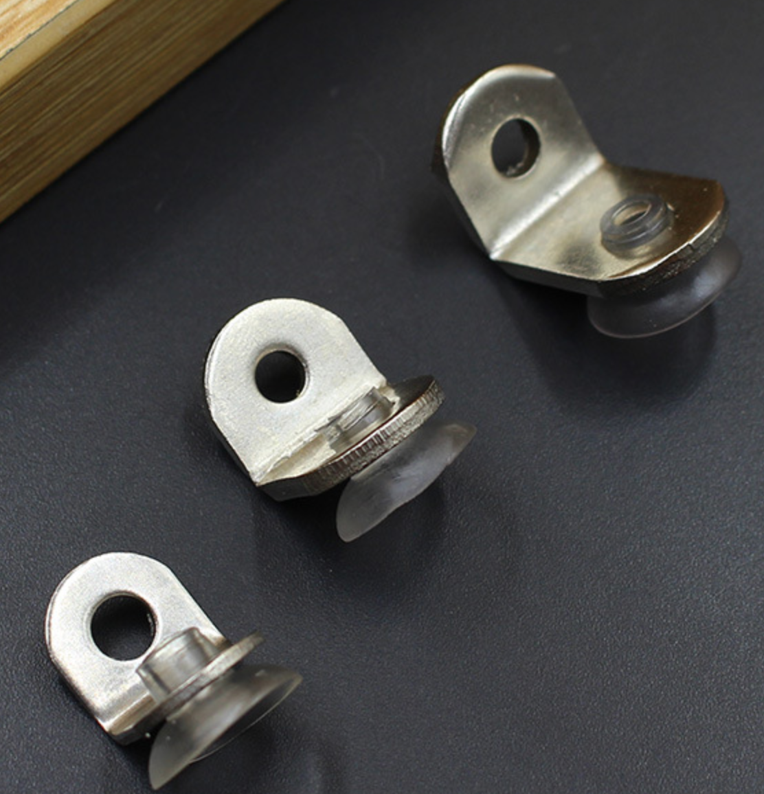 Furniture hardware accessories Stainless steel with suction plate bracket Glass seven-figure bracket with suction plate bracket