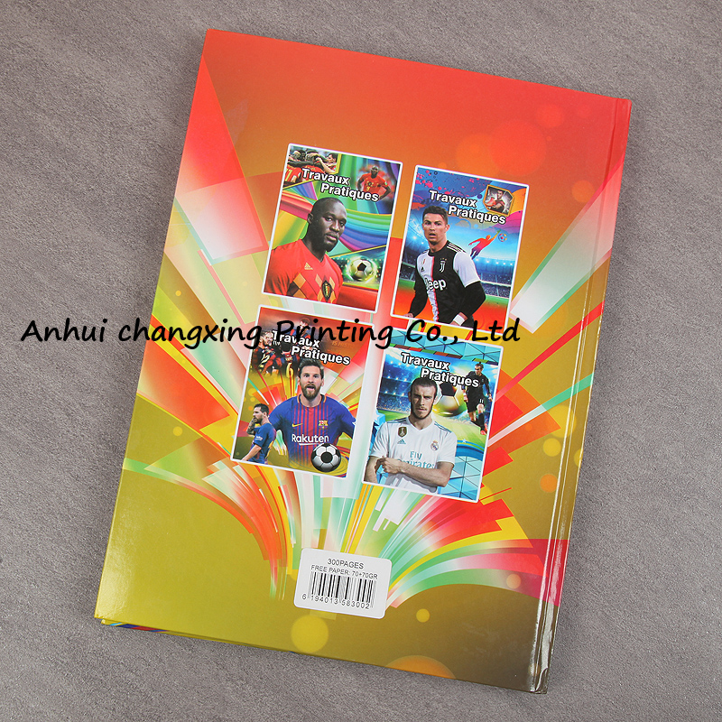 Foreign Trade Book French A5 Hard Copy Football Star Cover Notebook Exercise Book Diary Can Be Customized Specification drawing