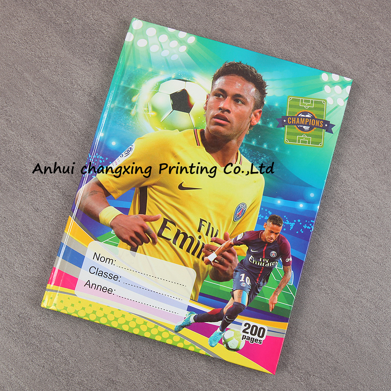 Foreign Trade Book French A5 Hard Copy Football Star Cover Notebook Exercise Book Diary Can Be Customized details Picture