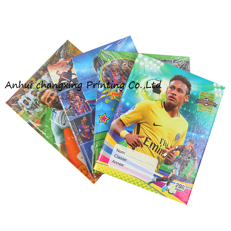 Foreign Trade Book French A5 Hard Copy Football Star Cover Notebook Exercise Book Diary Can Be Customized Item Picture
