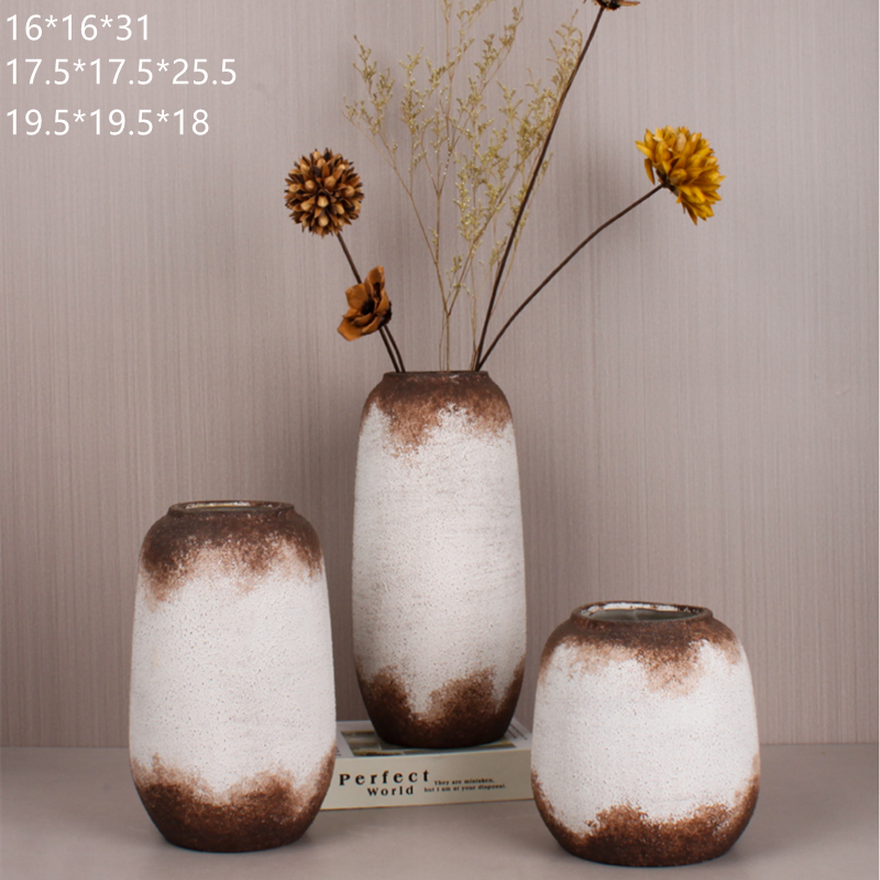 New retro aged ceramic vases, table flower vases, simple and modern home decoration ornaments and handicrafts Application Scenario