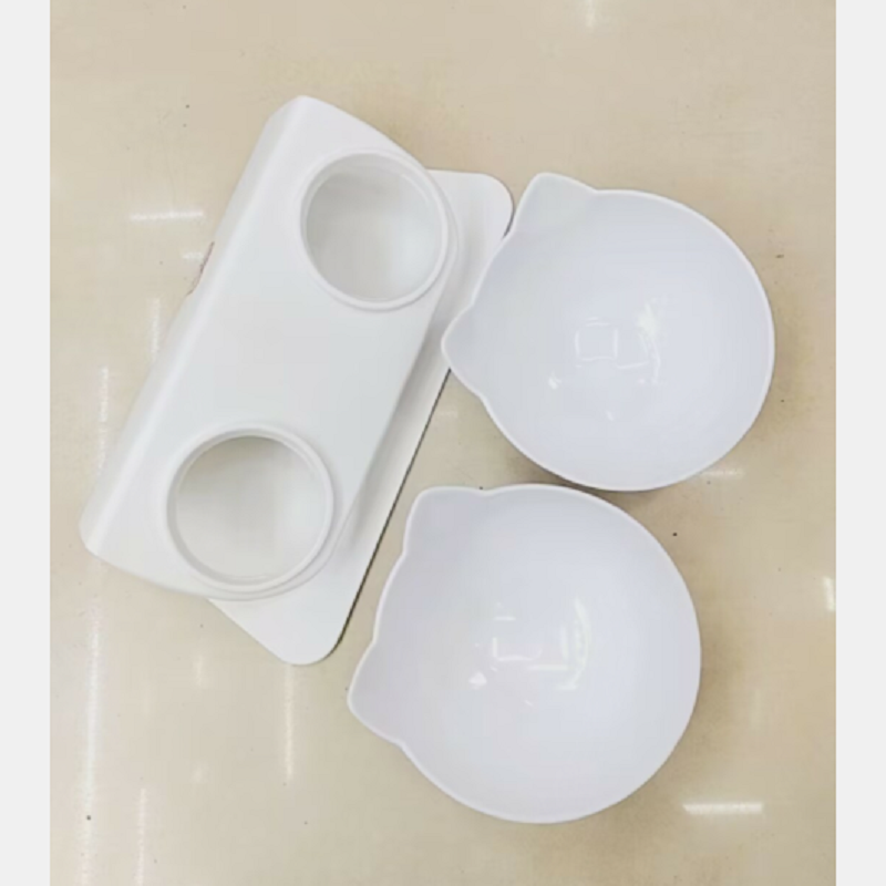 Pet food set cat feeding double bowl Specification drawing