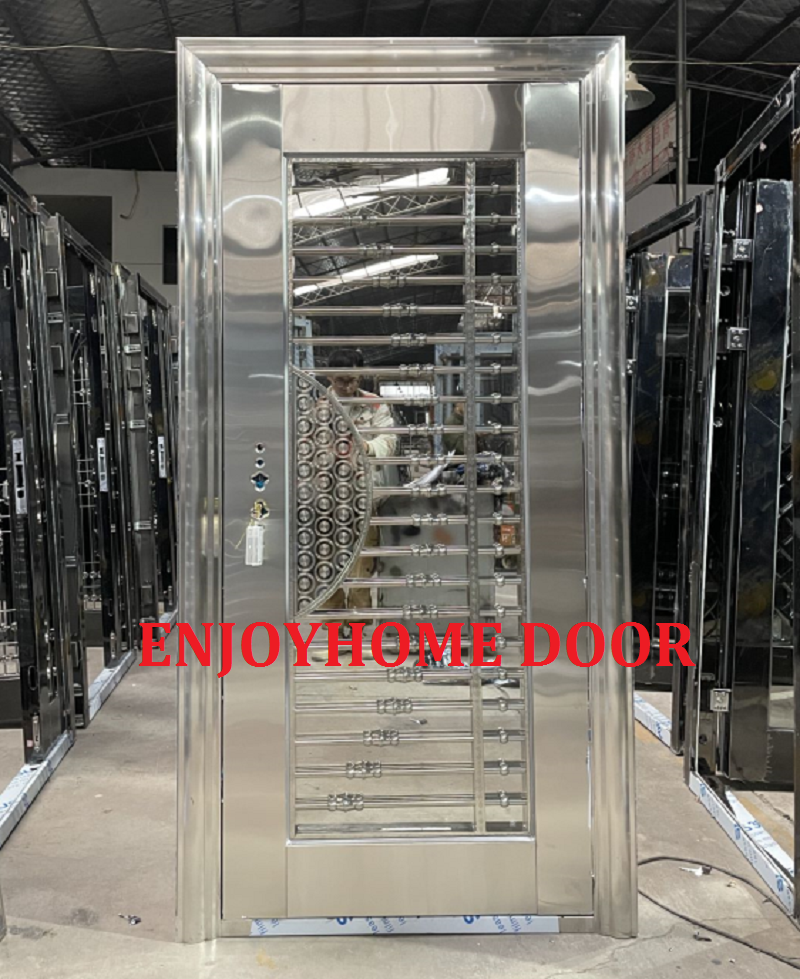 New Foreign Trade Stainless Steel Glass Door