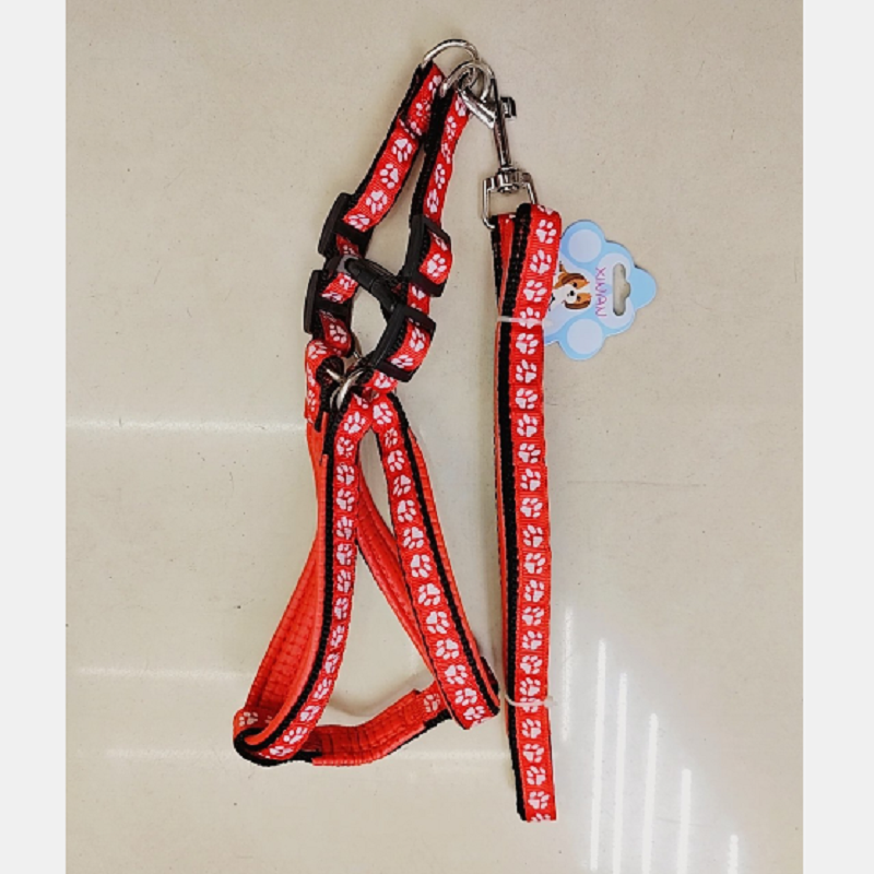 Pet traction rope footprints stick cloth foam traction rope + chest strap