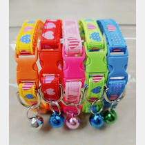 Pet collar Pet accessories 1.0cm Love stick cloth bell collar