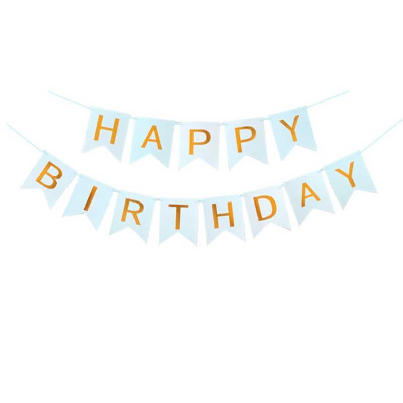 婚庆拉花派对拉旗生日拉旗鱼尾旗happybirthday惊喜派对布置装饰详情8