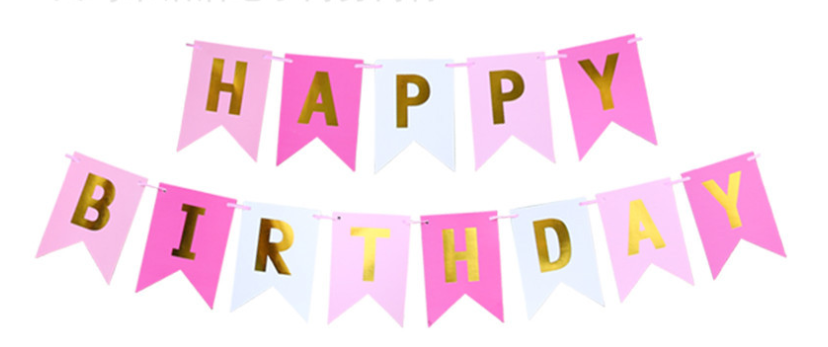 婚庆拉花派对拉旗生日拉旗鱼尾旗happybirthday惊喜派对布置装饰详情6