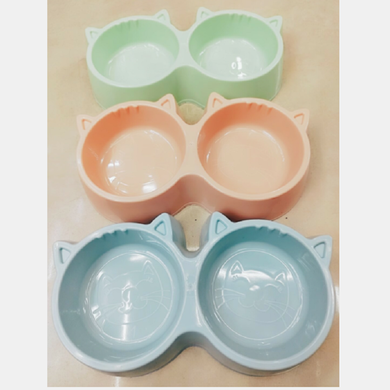 Pet Feeding Bowl Meow feeding bowl Double cat double bowl