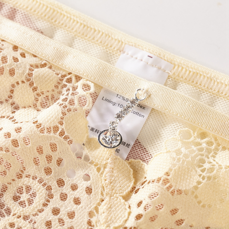 魔盒之谜蕾丝低腰性感纯欲运河感满满小吊坠装饰甜美搭配荷叶边详情9
