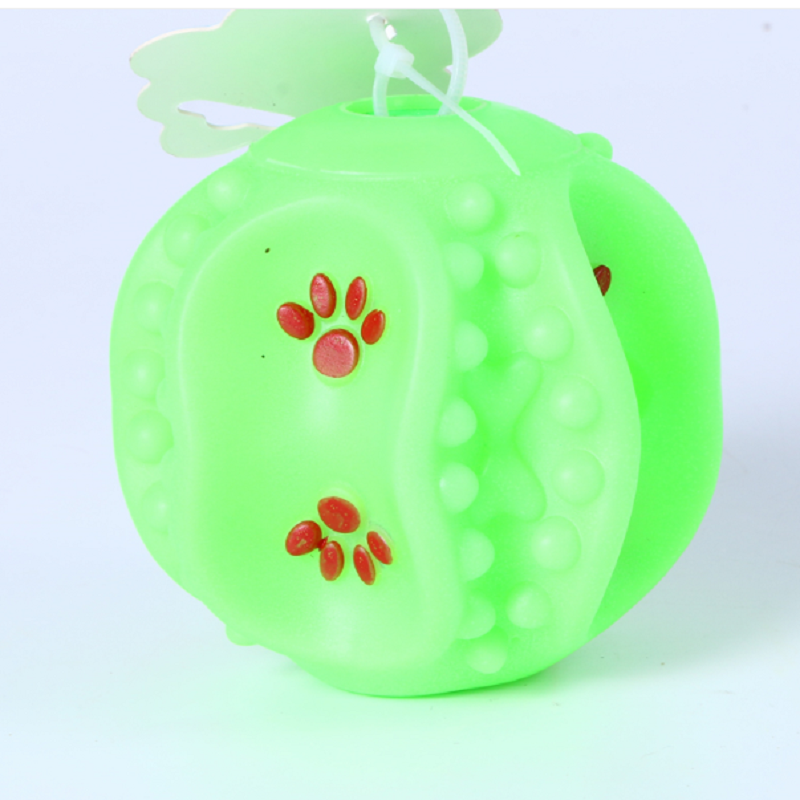 New pet toy food leak ball, curved spherical, making strange noises, food leak ball, colorful dog teething dog toy details Picture