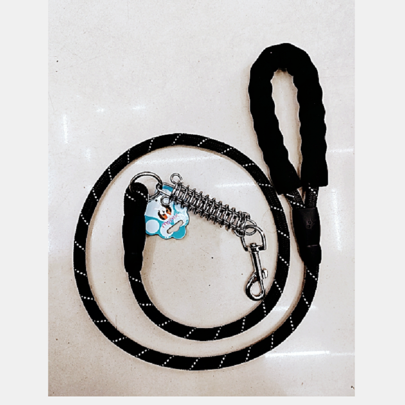 Pet traction rope length 150cm diameter 1.2cm non-leggy spring sponge handle pet traction rope