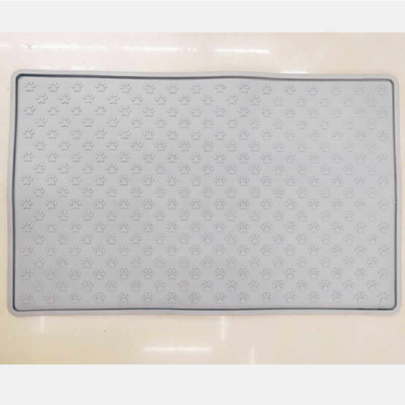Pet rectangular footprint Soft glue pet mat waterproof and dirty pet placemat Specification drawing