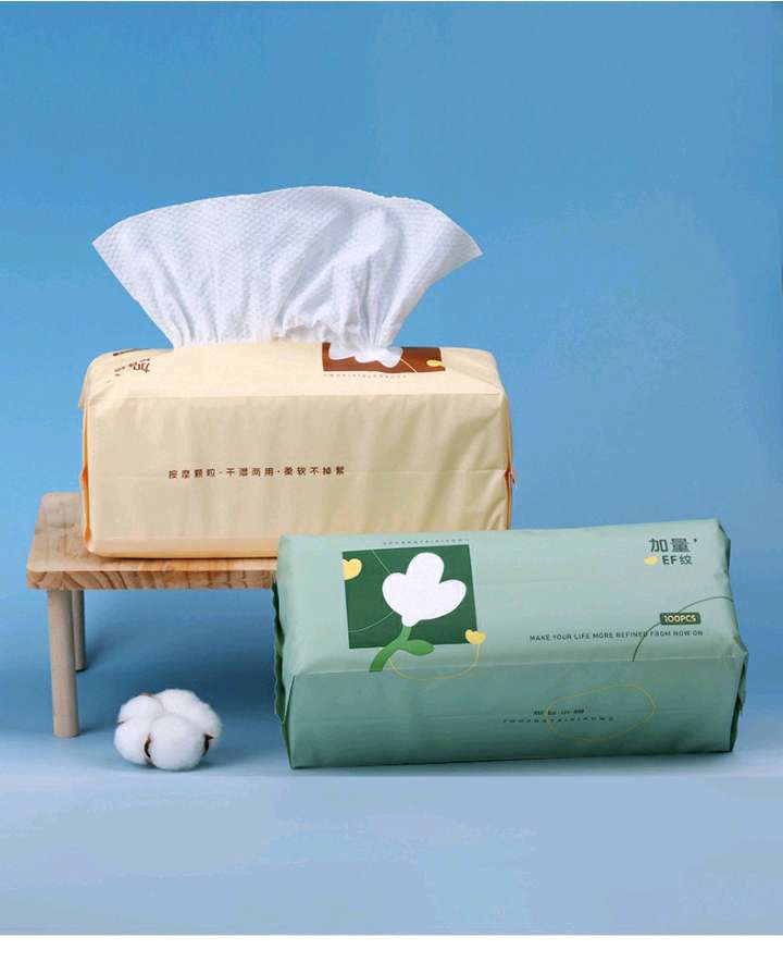 Yanying Facial beauty household disposable wet and dry cotton soft face towel 100 drawn into men's and women's face towel - thumbnail