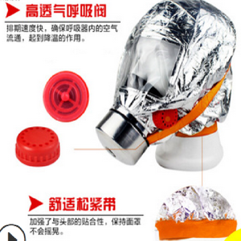 过滤式呼吸器逃生器材鑫邦消防设备呼吸面罩氧气罩防毒面具详情2