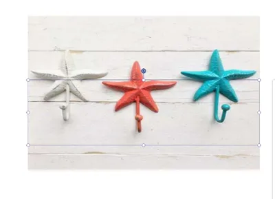Wood Ten Iron Art Starfish Light Luxury Living Room Sofa Tv Background Wall Wall Hanging Pieces Retro Carved Wood Wall Decoration Restaurant Wall Decoration