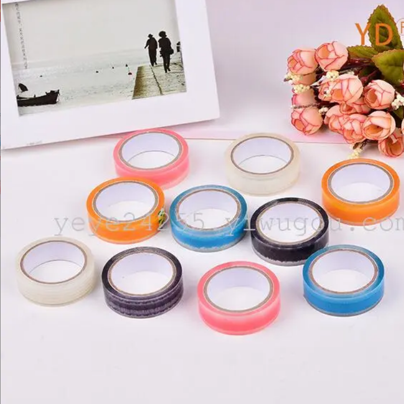 韩国文具批发 布艺胶带 田园斑点彩色 日记装饰胶带详情1