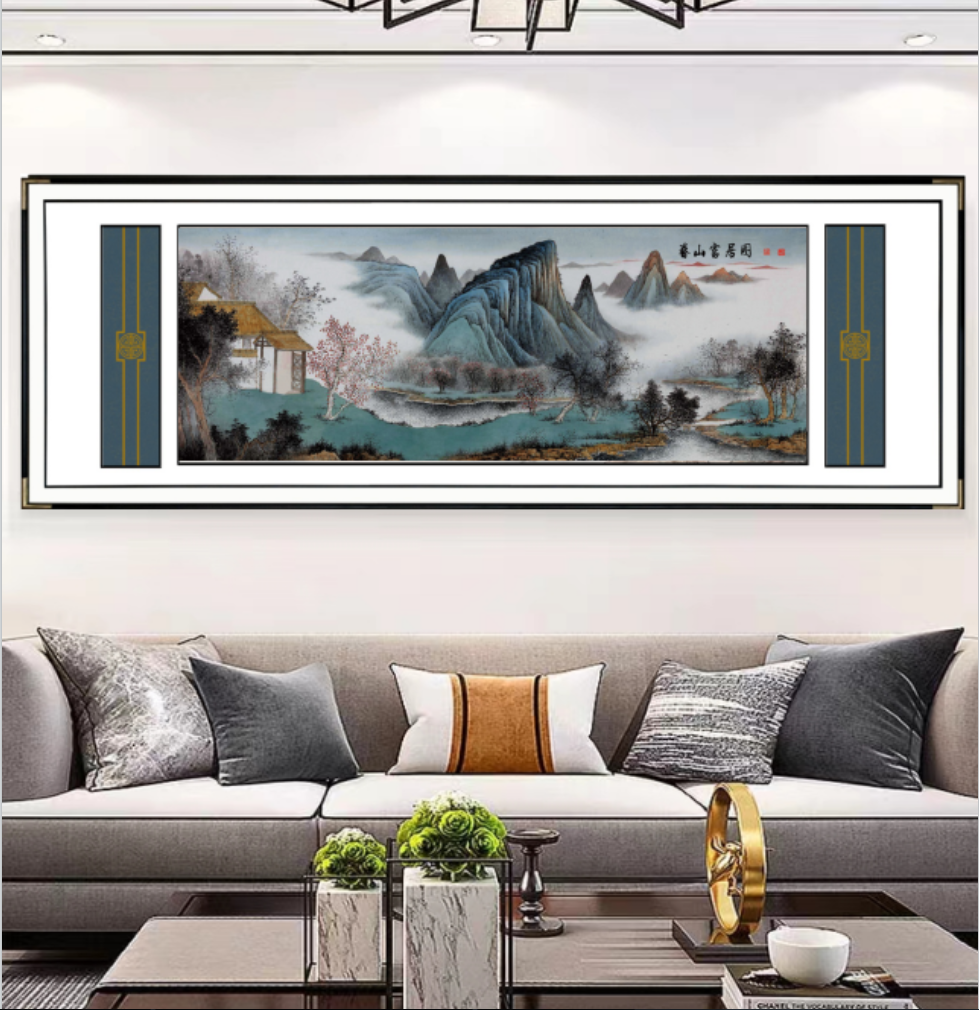 Burnt gold porcelain art Chunshan rich residence map thumbnail