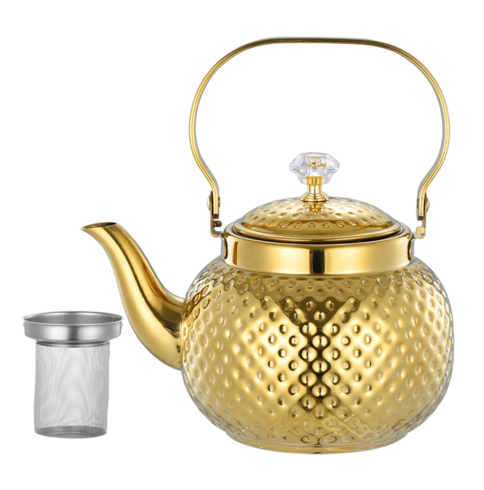 Caifa Stainless Steel Kettle With Leaky Hammer Pattern Application Scenario