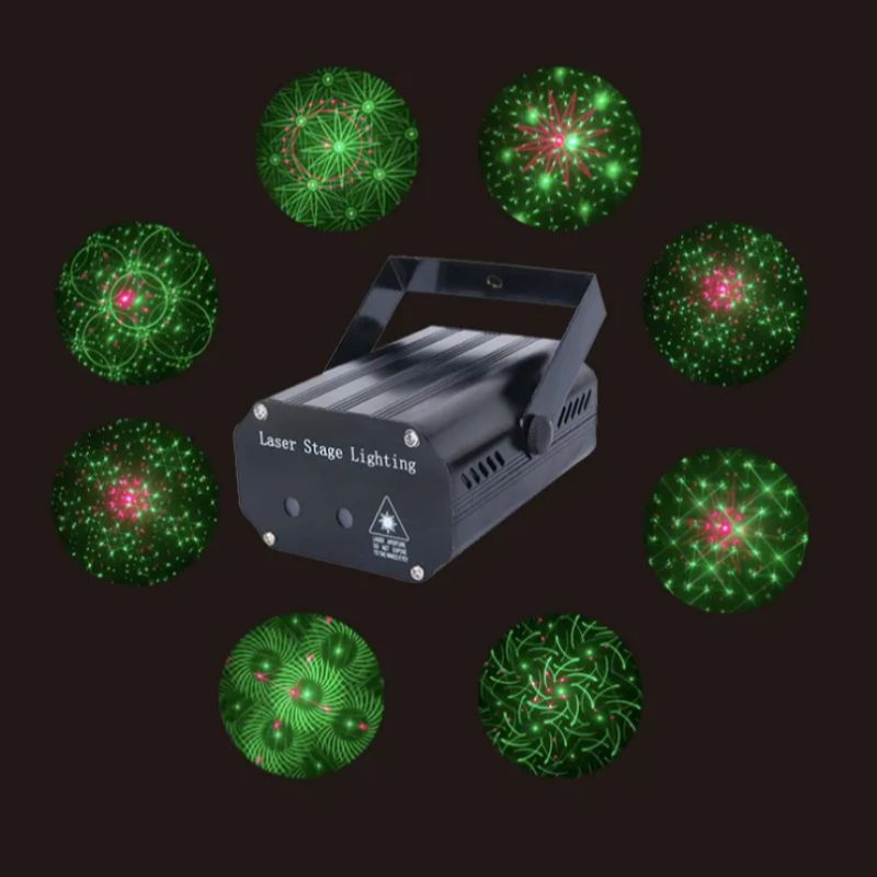 Two-Hole Laser Laser Light Ktv Flash Home Atmosphere Music Voice Controlled Magic Ball Light Laser Rotating Dance Stage Laser Bluetooth Light Ktv Flash Home Atmosphere Music Voice Controlled Magic Ball Light Laser Rotating Dance Item Picture