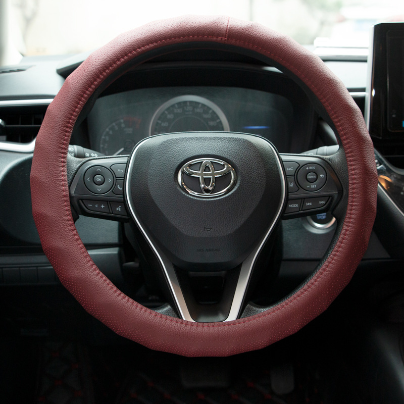 Microfiber Four Seasons General Breathable Car Steering Wheel Cover Non-Slip Handle Cover Wavy Steering Wheel Cover Manufacturers Direct Sales