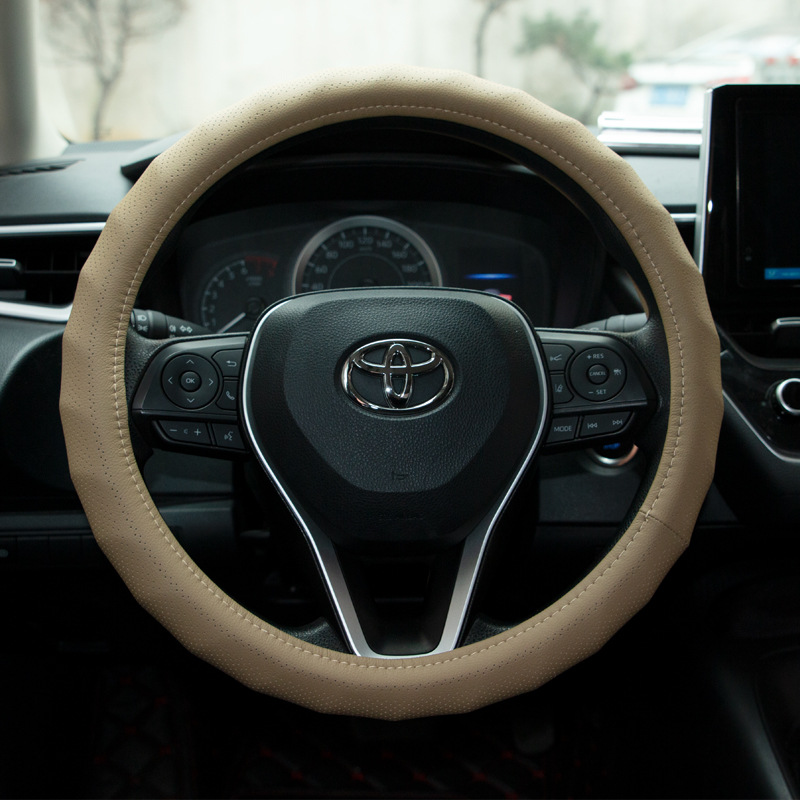 Microfiber Four Seasons General Breathable Car Steering Wheel Cover Non-Slip Handle Cover Wavy Steering Wheel Cover Manufacturers Direct Sales Application Scenario