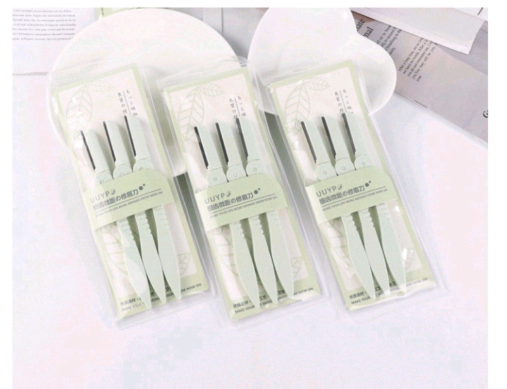 3-bag foldable eyebrow trimmer Safe Eyebrow Shaver Female Beginner Macro Blade Eyebrow trimmer Set '