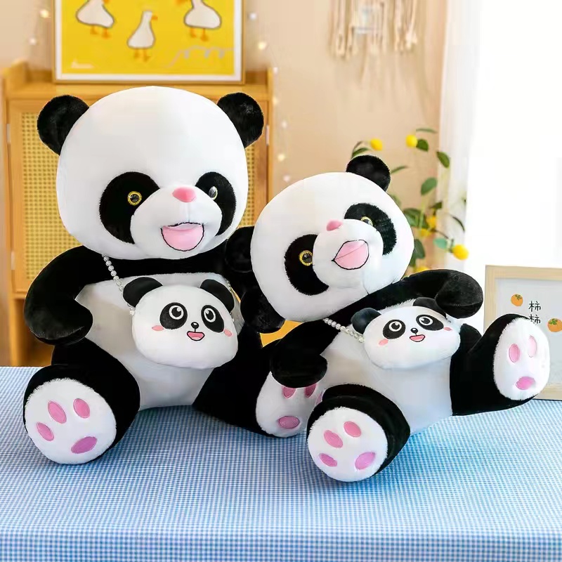 Factory direct sales Baohua toy company doll cute panda bed pillow model 0774-018 cute cartoon doll national treasure thumbnail