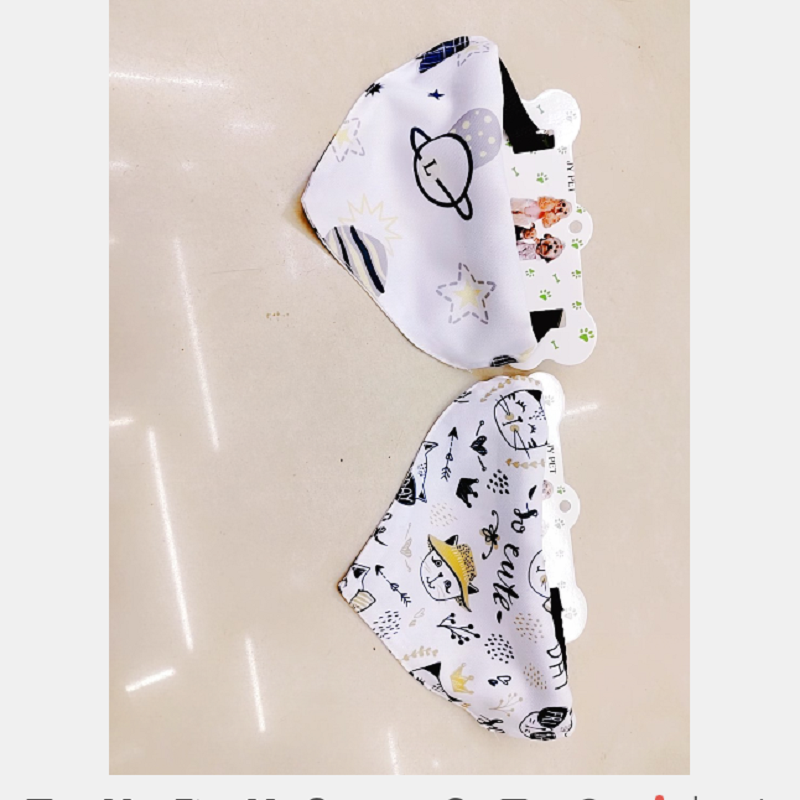 宠物口水巾  三角口水巾白色系列 S.M.L.XL四件套三角口水巾详情1