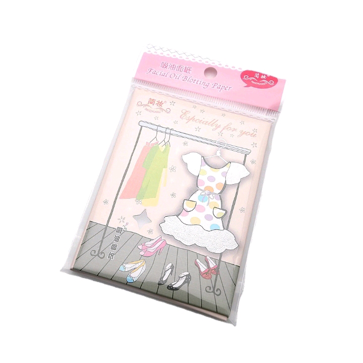 Face oil blotting paper Linen oil blotting paper Simple makeup blue film oil blotting paper Face refreshing oil removal clean oil control paper" full figure