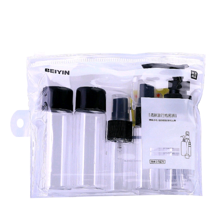 Travel Dispenser Bottle Set Portable Pressure Bottle Spray Bottle Round Cap Bottle"