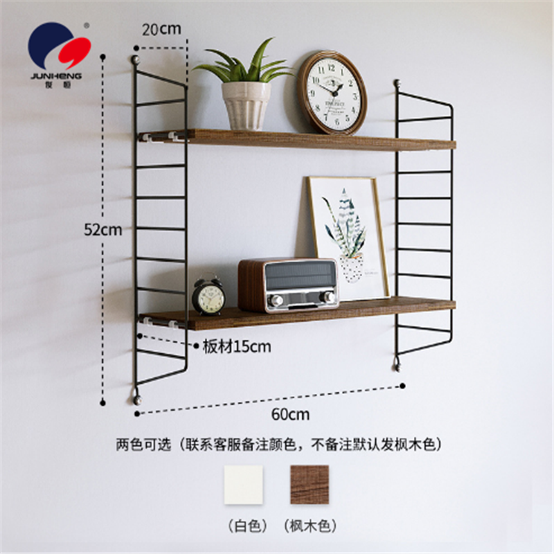 简约一字板置物架/免打孔置物架/一字板书架置物架细节图