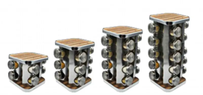 Factory Direct Sales Rotating Wood Grain Seasoning Cans