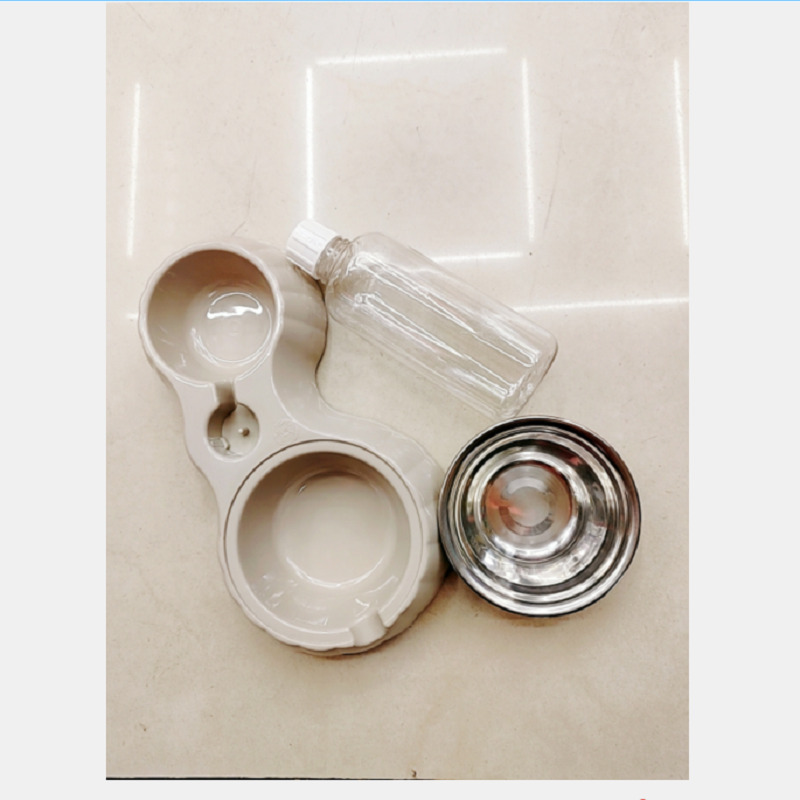 厂家直销宠物喂食碗 南瓜纹宠物饮水不锈钢喂食两用盆 详情2