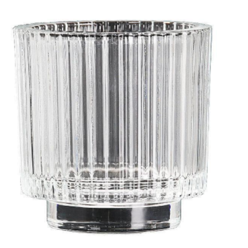Creative Thickened Glass Candlestick Party Birthday Candlestick Transparent Candle Cup Empty Cup Candlestick Decorative Aromatherapy Decoration