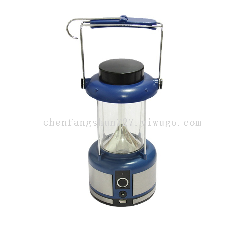Solar-powered camping lamp, rechargeable portable outdoor camping emergency light, high-brightness LED lamp beads details Picture
